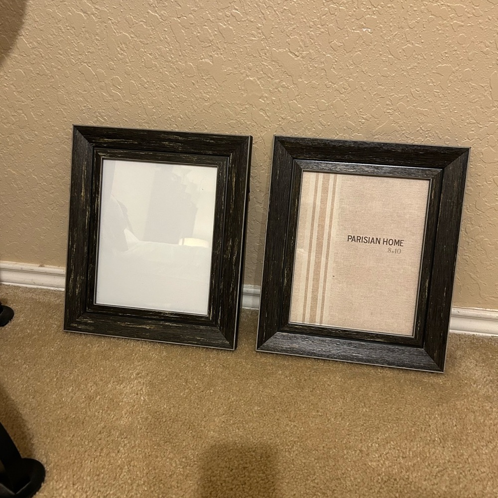 Distressed Black 8x10 Parisian Works Picture Frame‎ dark wooden duo
